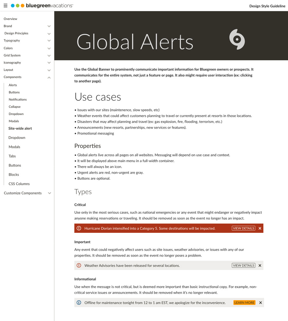 Global alerts