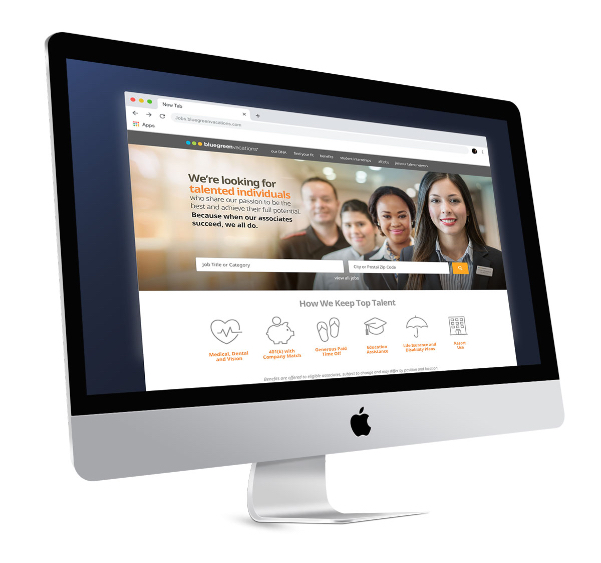 career site website desktop view