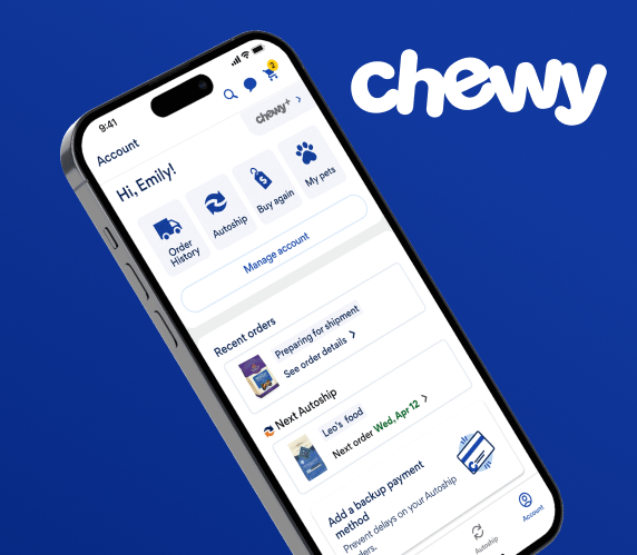 Chewy Account Dashboard Redesign
